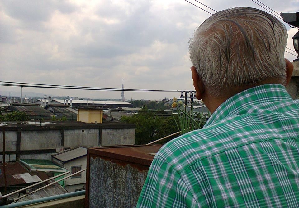 Mr. Severino Samonte, a Novaliches resident views his neighborhood .