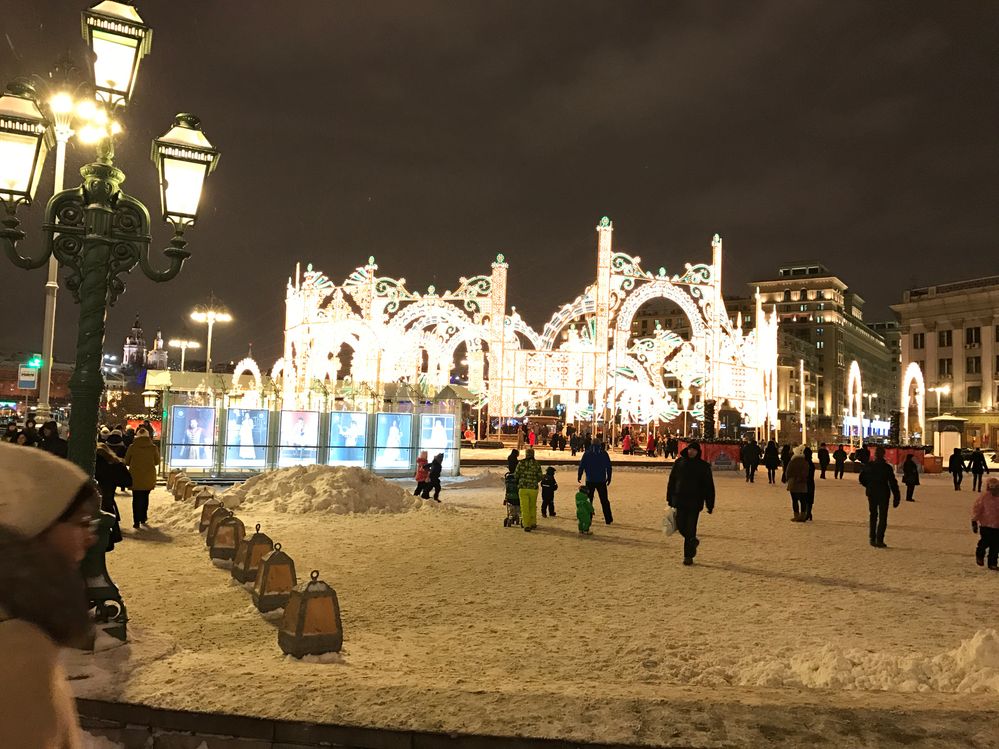 Christmas mood in central part of Moscow