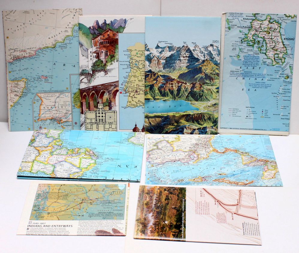 A collection of vintage National Geographic maps - my childhood favourites