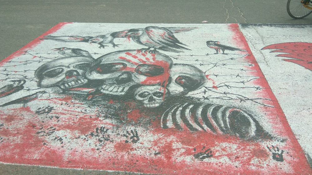 street art about genocide