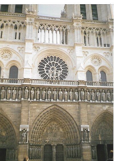 Cathédrale Notre-Dame de Paris in the early 2000s and before yesterday's incident