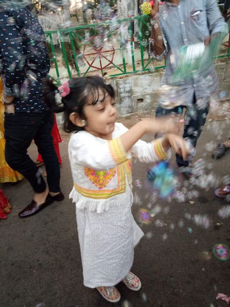My daughter is enjoying the Bengali New Year
