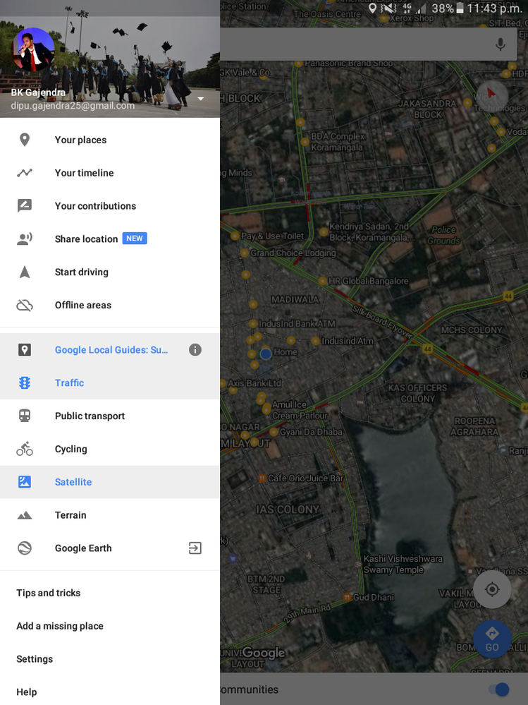 Google maps added with location sharing