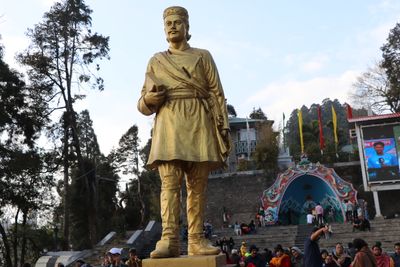 Aadikabi Bhanubhakta Acharya Statue at Chowrasta