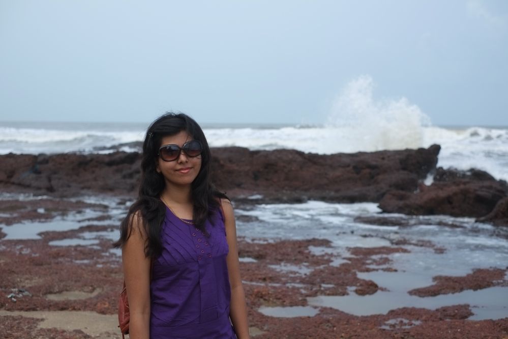 Beautiful Rocky Beach at North Goa, India