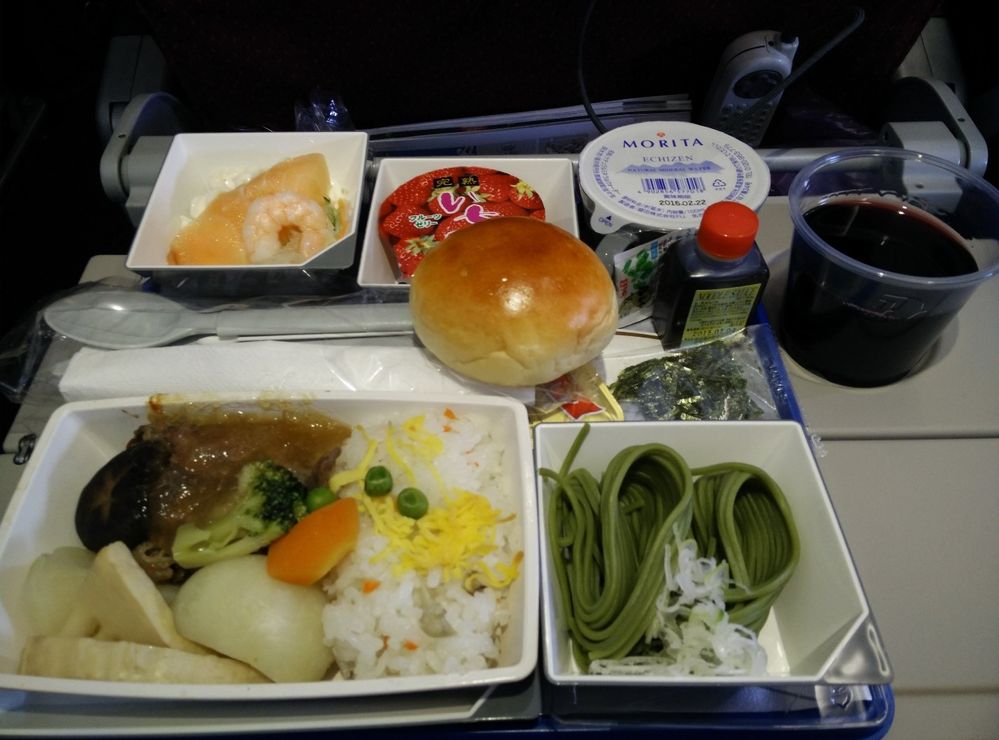 Malaysian Airlines' Economy Food in 2015 while going to Narita Airport from Kuala Lumpur Airport