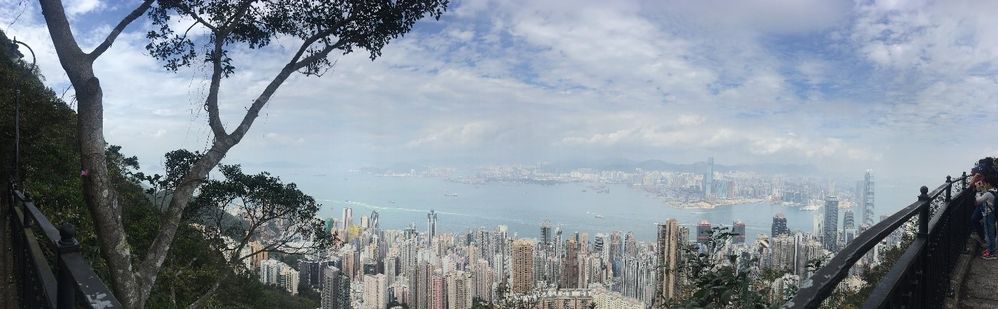 View of the Hong Kong island from Victoria Peak