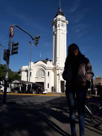 Me in Rosario, Santa Fe, ARG (behind me the omnibus terminal)