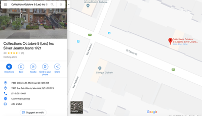 This store has just a street view photo