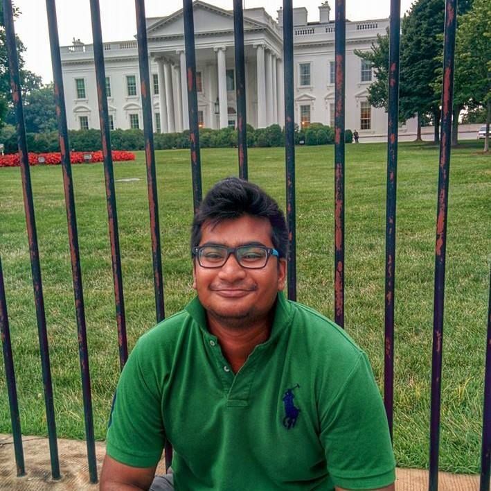 This is me in front of White House, in 2014.