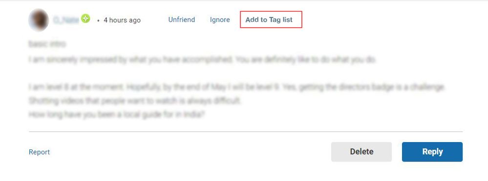 New Button for Tag list