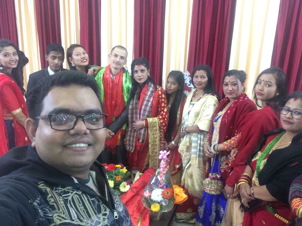 Niraj picked me from Airport and we directly join a wedding party