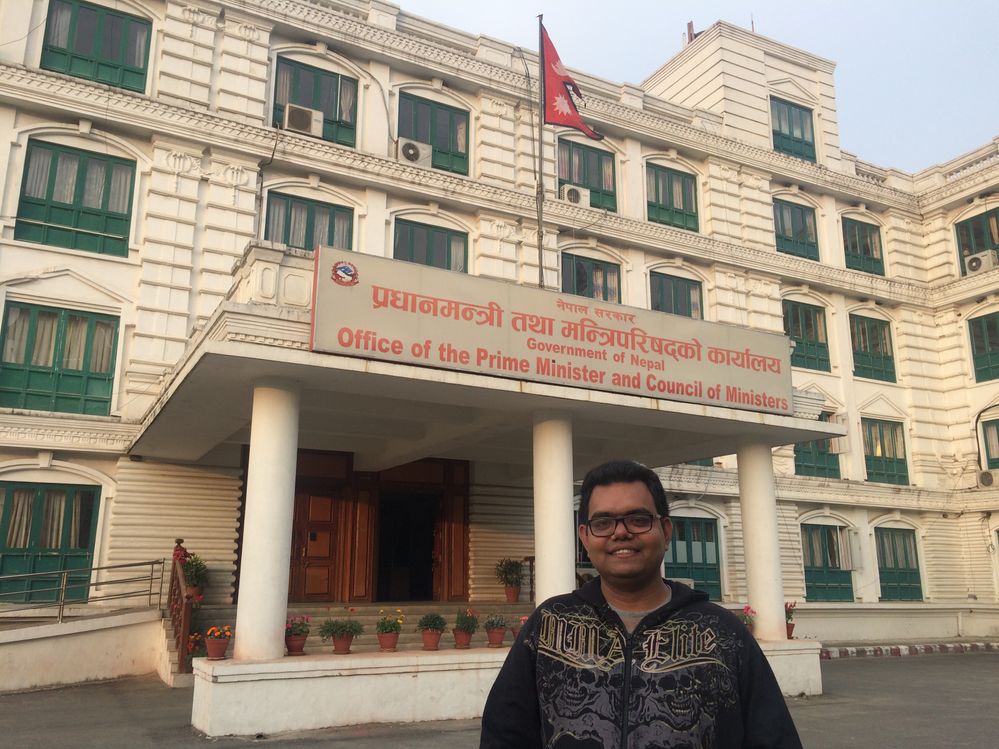 Infront of the Prime Minister office