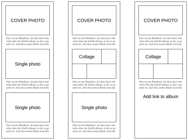 Caption: Image showing some options when considering what type of photos to add.