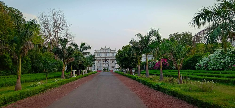 Caption: A photo of Jai vilas palace taken from its front gate near to the garden by local guide sahilmsk2208