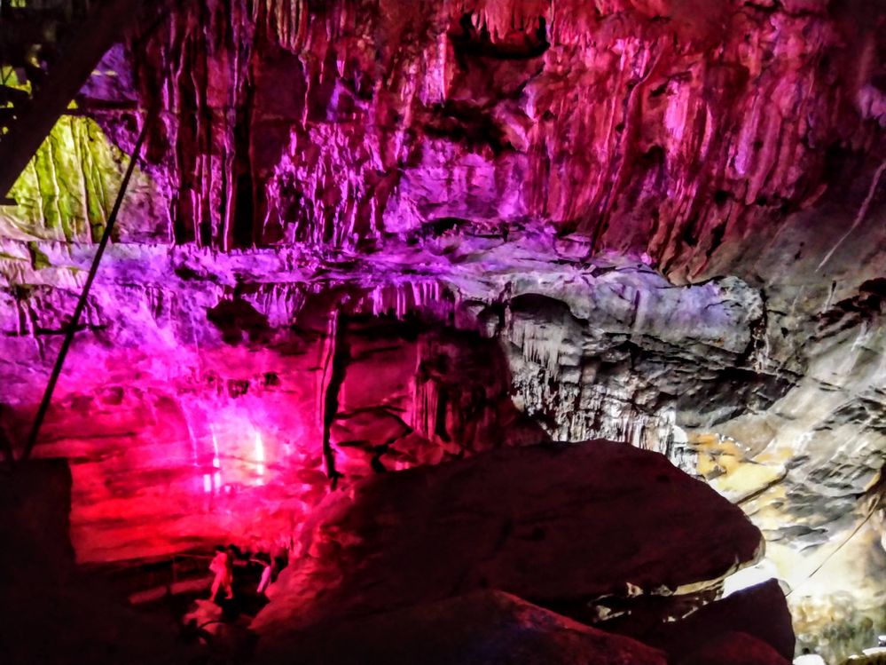 Magnificent lights inside borra caves