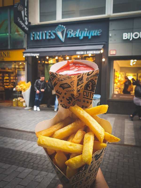 Belgian fries are crispy and tasty