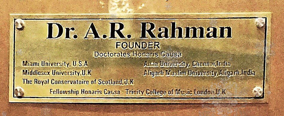 Dr. AR RAHMAN, Founder of the School