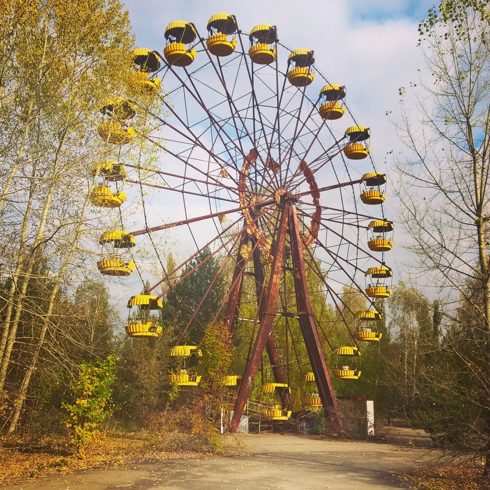 Infamously famous Pripyat's Ferris wheel.