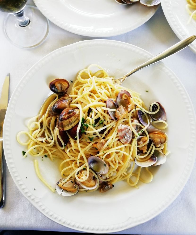 Spaghetti with clams , Restaurant "San Marté" ,Parma Italy , Local guide @Giuseppe75