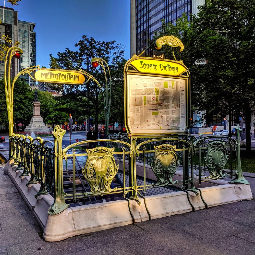 Montreal's metro entrance.