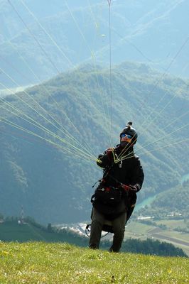 Kobala Paragliding Take Off, Julian Alps, Slovenia