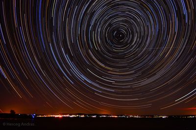 Multiple exposure star trail with ISS flyover (2h 40mins duration) Balatonlelle, Hungary, 2013