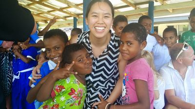 Me visiting a school in Yasawa Island, Fiji