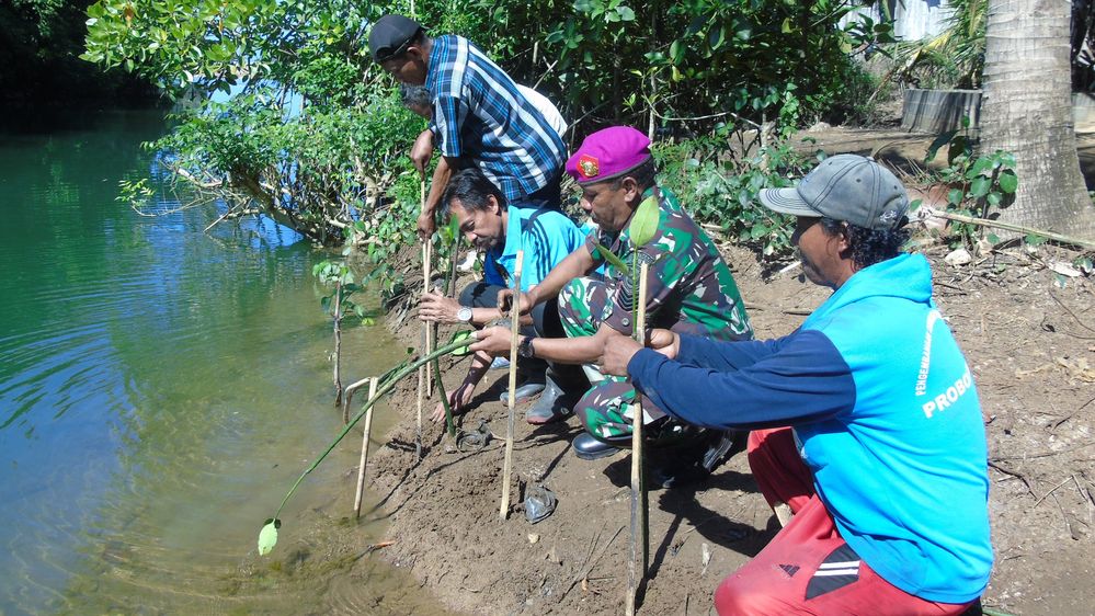 Planting Mangrove with Coastal Society and Indonesian Navy