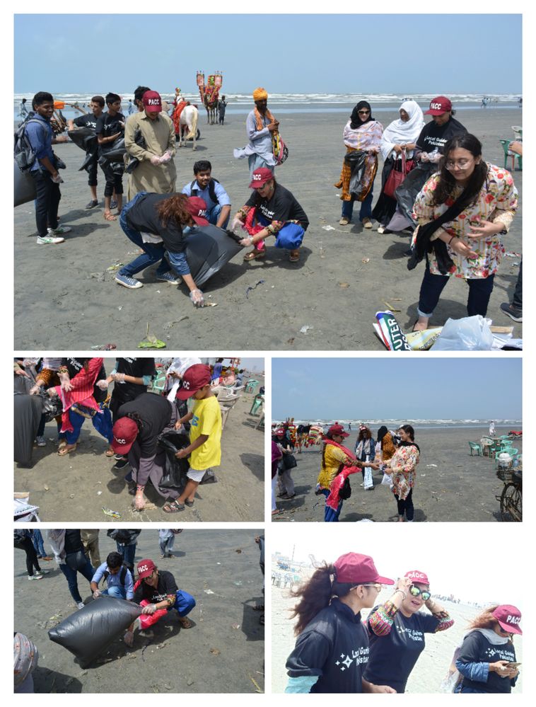 Cleaning The Beach by Students and Teachers Of PACC