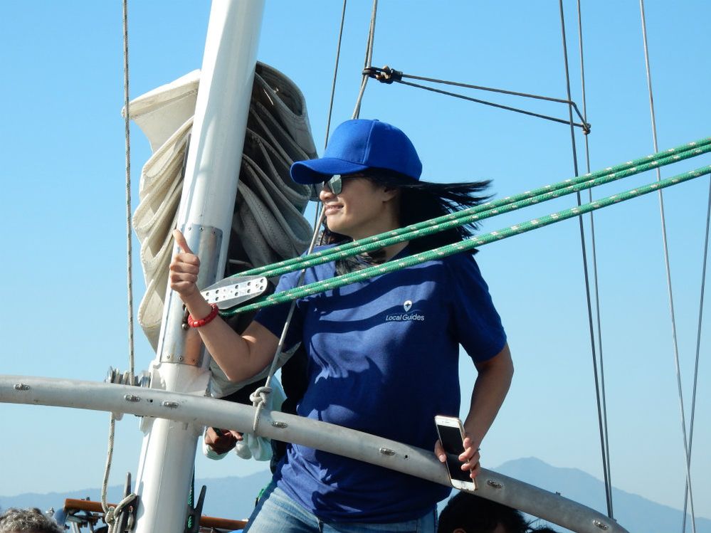 Karen at the Sailing tour! :)