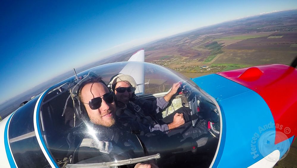 My firend and me with Scheibe SF-25 - airselfie:) - Hungary,  2016