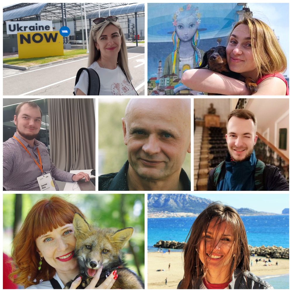 Collage of #TeamUkraine members: @JaneBurunina, @NatalkaR, @AntonKuts, @GLG_BVF, @nkiriljuk, @RedCatZs, @UaValentine