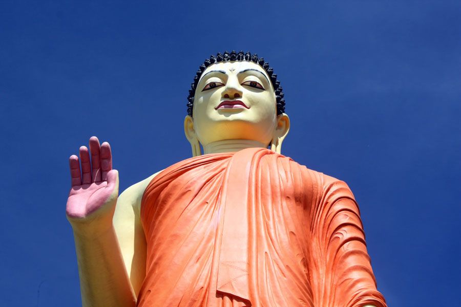 Bust of 80-foot tall Buddha’s statue