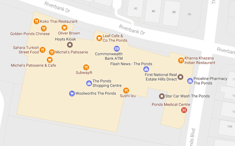 The Shopping Complex in Google Maps (Current)
