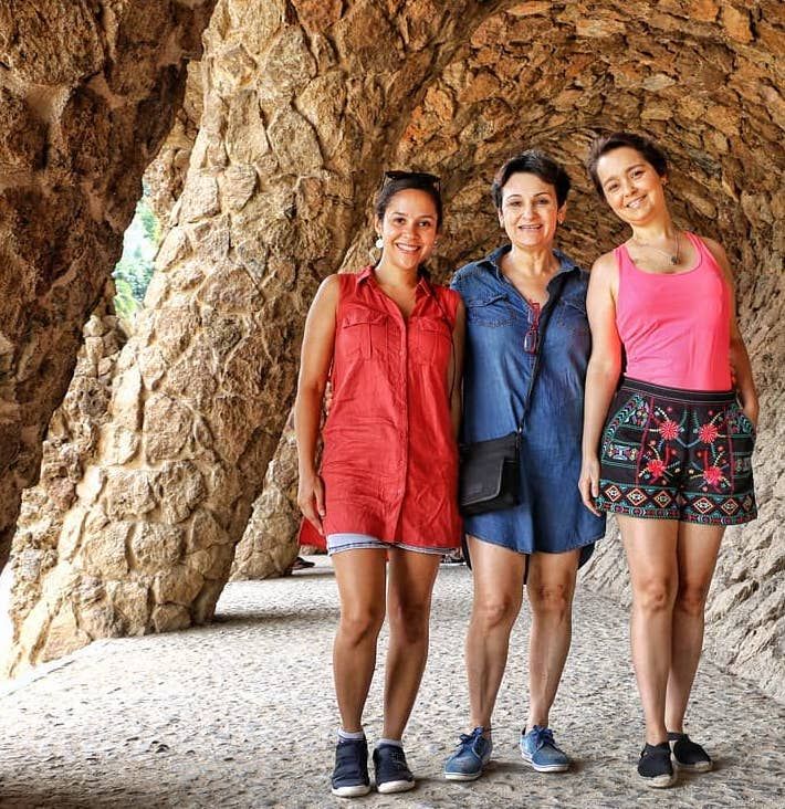 Local Guide @MarichaMS at Parc Guell with her beloved friend Ana Laura and her Mom Isabel.