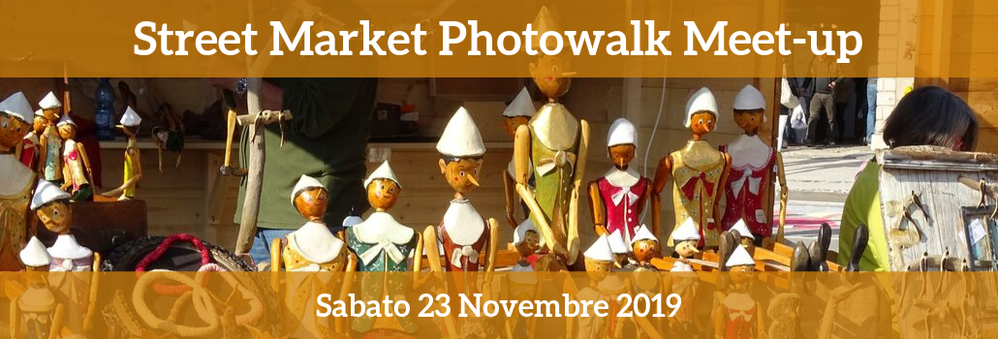 Caption: Numerous statues of Pinocchio, built in wood, at the Treviso Street Market. Photo and graphic credit: Local Guide @ermest