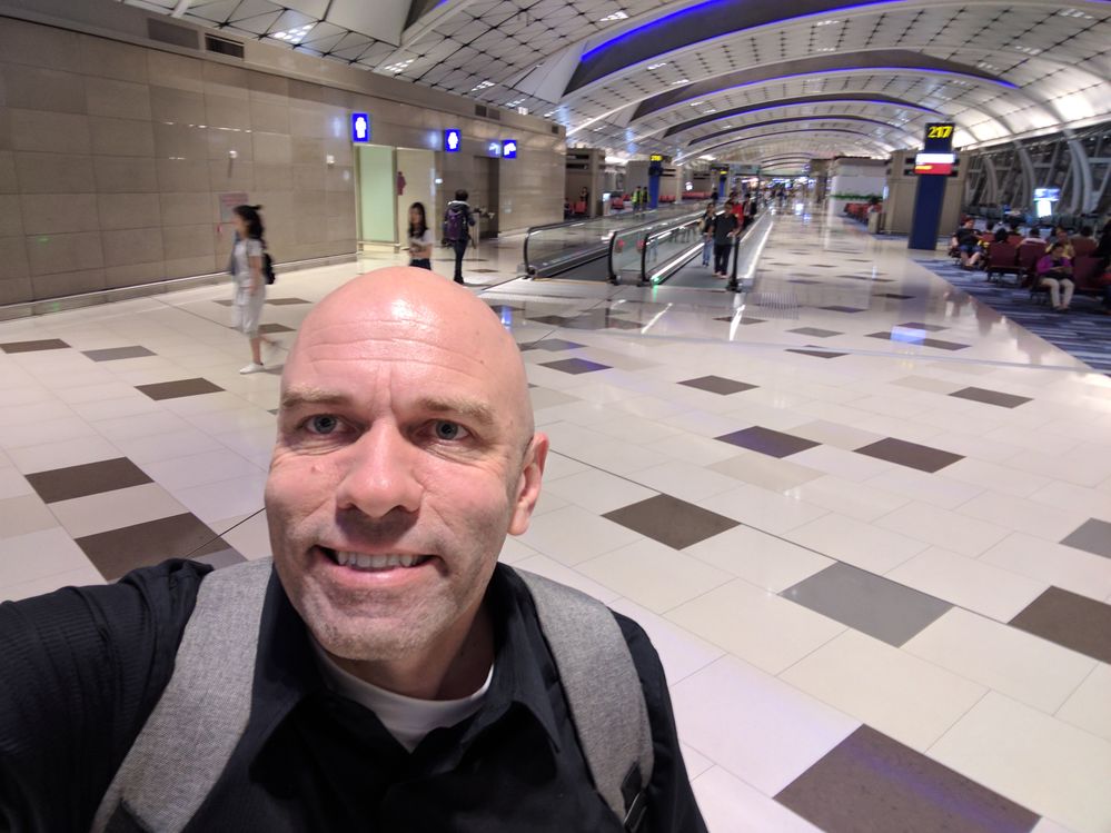 Airport selfie