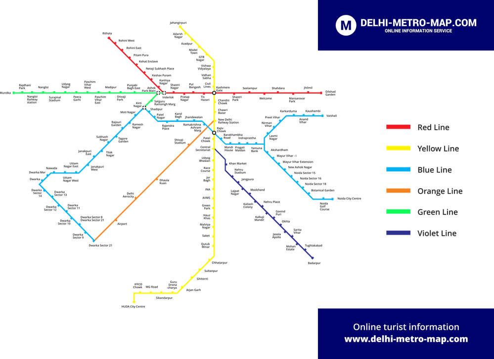 Delhi Metro Map.