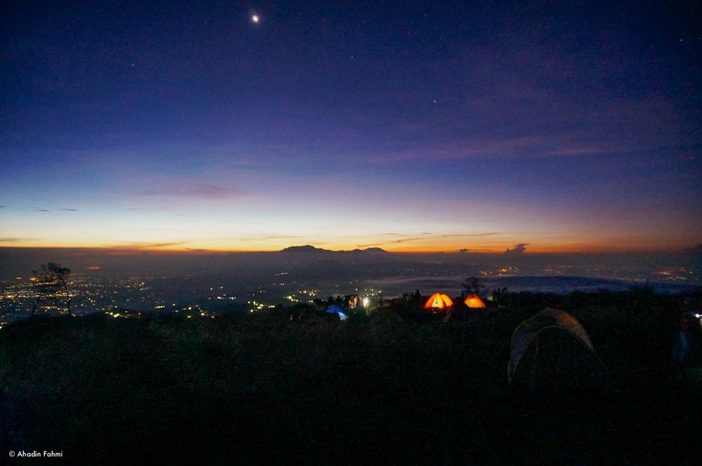 Sunrise Set against Mount Raung, Mount Argopuro and Gunung Lemongan