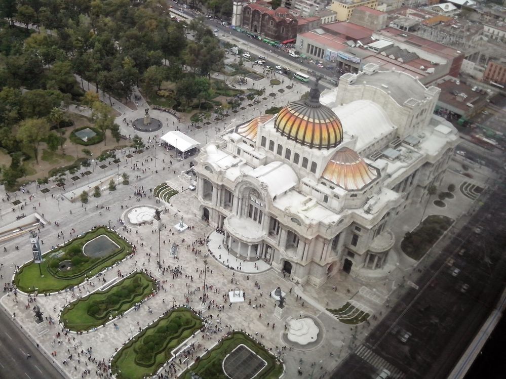 Palacio de Bellas artes vista desde la torre latinoamericana