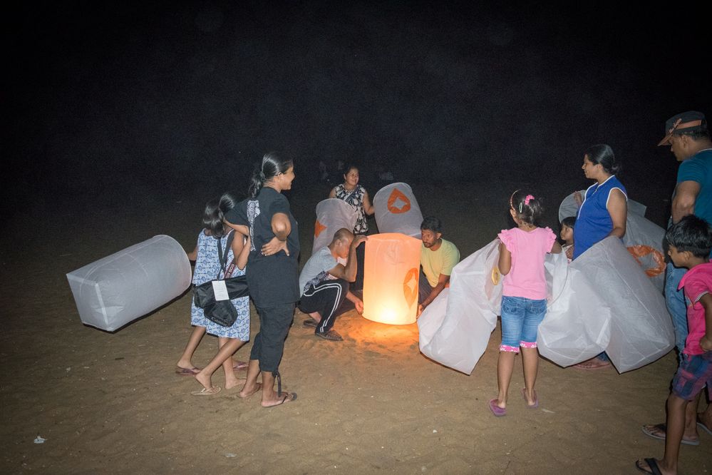 Lighting the first lantern - Kalutara Meetup
