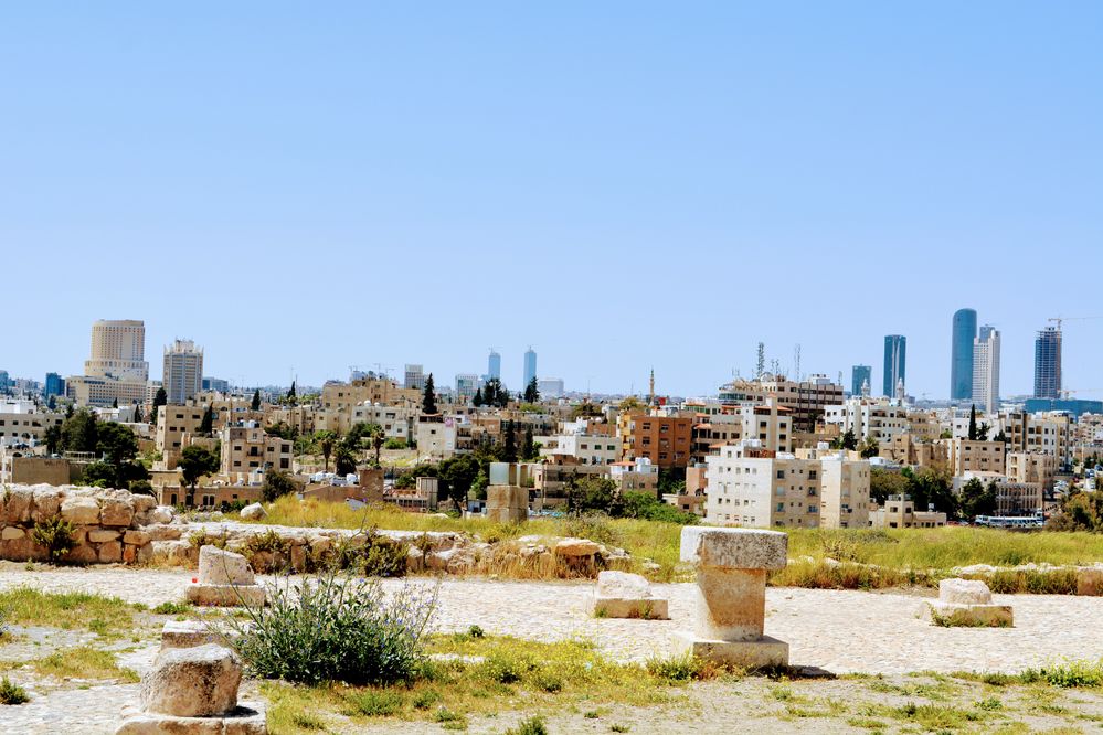 view of modern Amman from the site