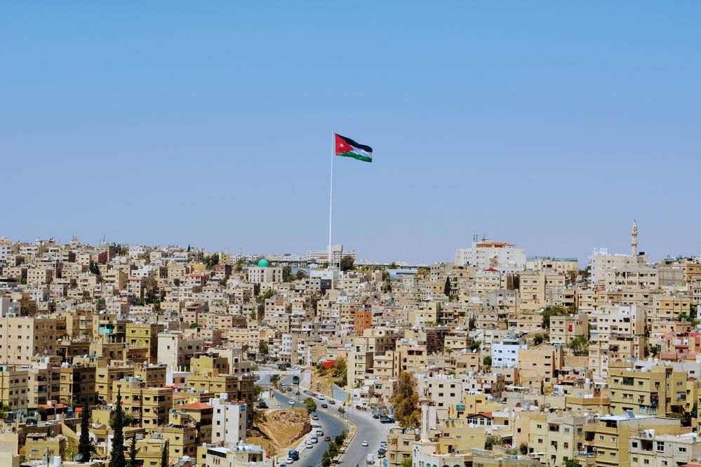 Jordan Flag 126.8  meter high  , 60*30 = 1800 square meter