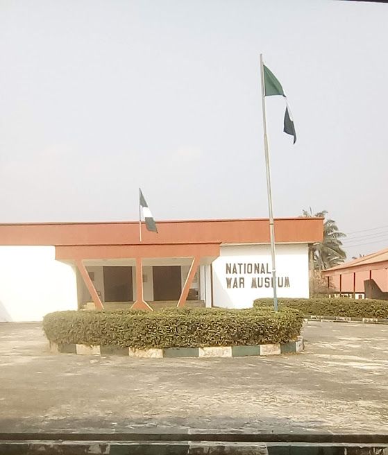 Caption: photo of the administrative block of the National war museum umuahia