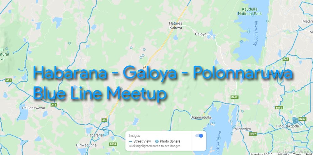 Meetup banner created using street view map