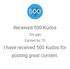 500 Kudos