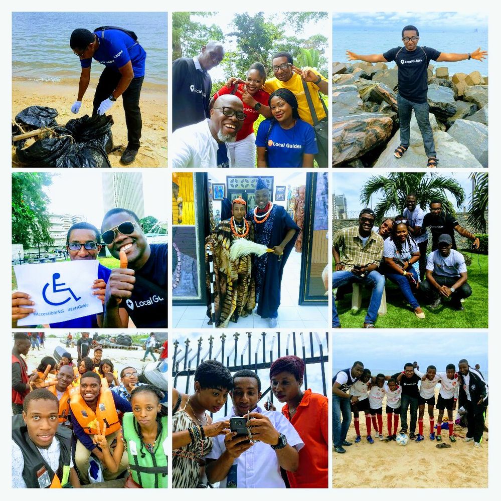 Caption: A collage of photos captured during different meet-ups, showing Emeka and other Local Guides. (Courtesy of Local Guide @EmekaUlor)