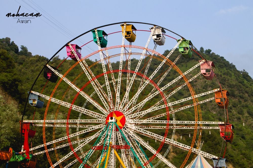 A colorful Ferris Wheel at Harno Recreational Point, Harnoi