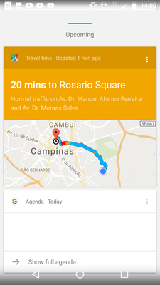 O Google Now funciona muito bem para quem anda de carro